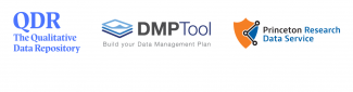 Logos for the Qualitative Data Repository, DMPTool, and Princeton Research Data Service