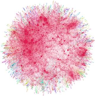 A Network Visualization from "Co-authorship network map of physicians publishing on hepatitis C" by speedoflife is licensed under CC BY 2.0.